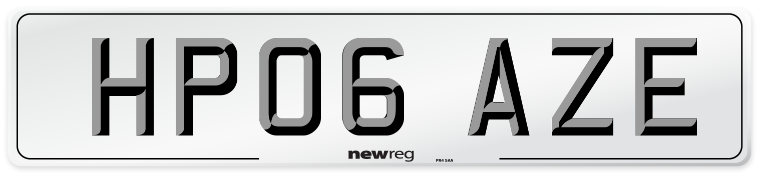 HP06 AZE Number Plate from New Reg